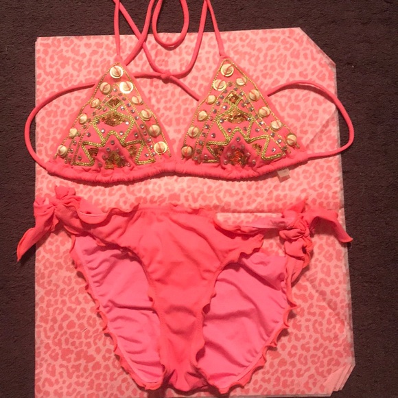 PINK Victoria's Secret Other - Hot coral mermaid inspired VS bikini